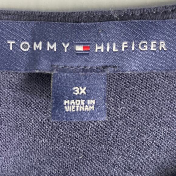 Tommy Hilfiger, Size 3X, Navy Lace Blouse, Scoop Neck, Short Sleeve, Plus - Picture 3 of 8
